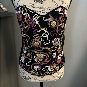 Bustier, embroidered,